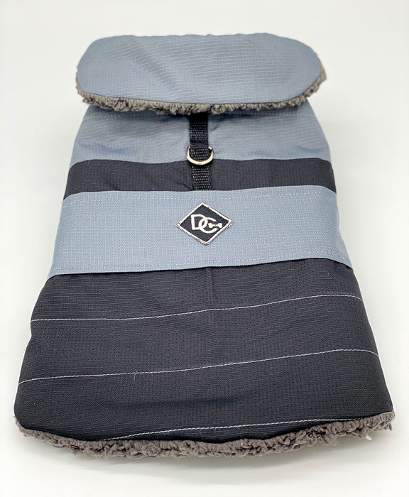 DoggieCoutureNY Water Resistant Gray & Black Coat