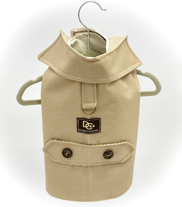 DoggieCoutureNY Classic Trench Coat - Beige