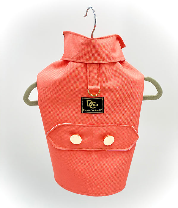 DCNY Coral Trench Coat With Peachskin Lining