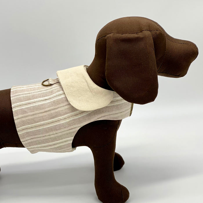 DCNY Tan & White Stripe Linen Vest