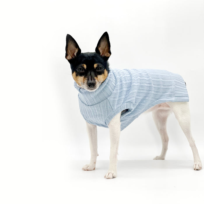 DCNY Mock Neck Sleeveless Sweater Tank - Baby Blue