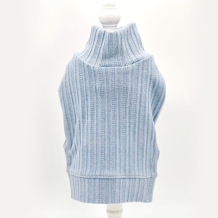 DCNY Mock Neck Sleeveless Sweater Tank - Baby Blue