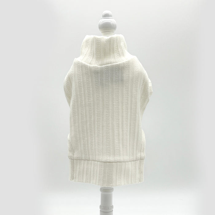 DCNY Mock Neck Sleeveless Sweater Tank - Ivory