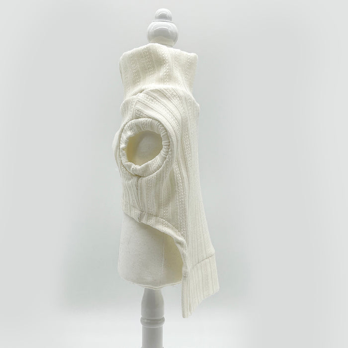DCNY Mock Neck Sleeveless Sweater Tank - Ivory