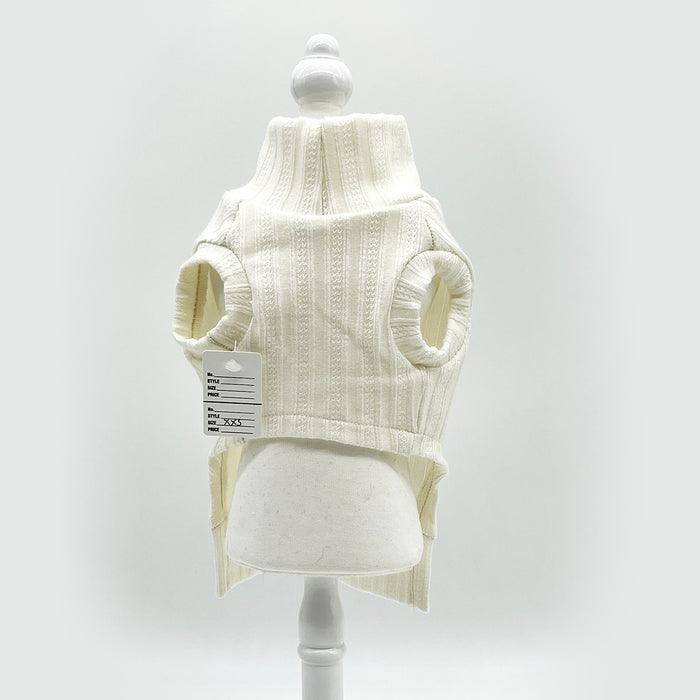 DCNY Mock Neck Sleeveless Sweater Tank - Ivory
