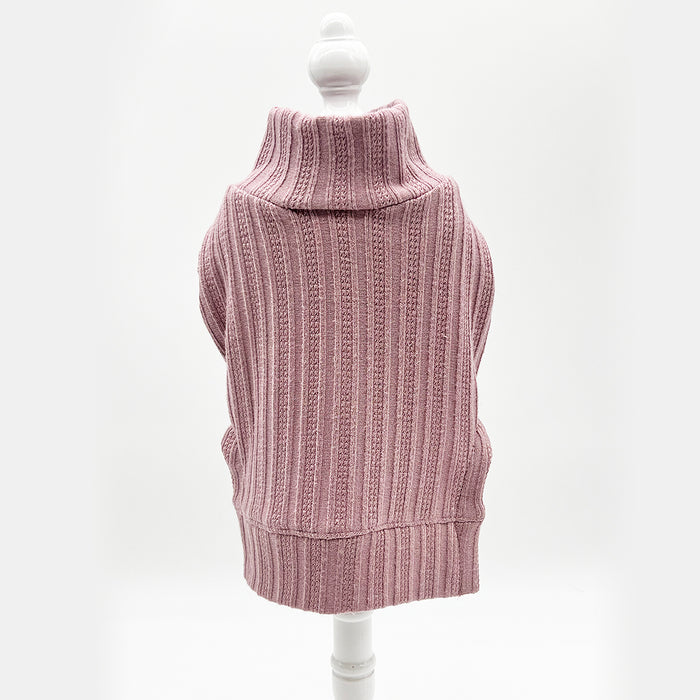 DCNY Mock Neck Sleeveless Sweater Tank - Pink