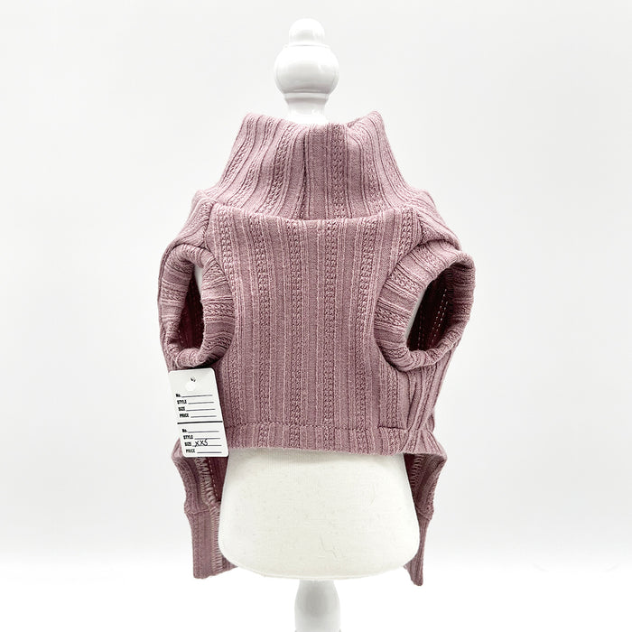 DCNY Mock Neck Sleeveless Sweater Tank - Pink