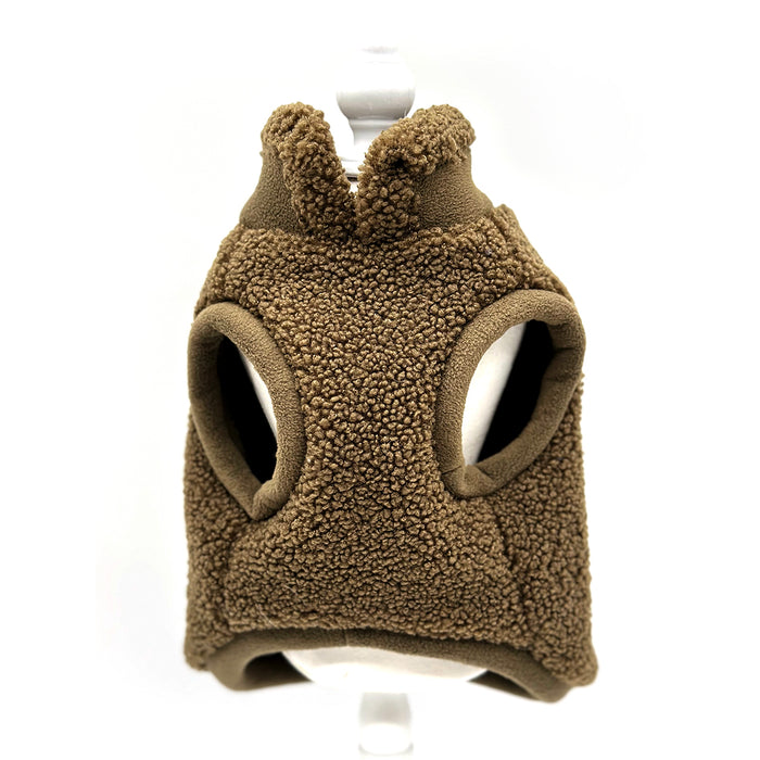 Cozy Sherpa Fleece Pullover - Olive