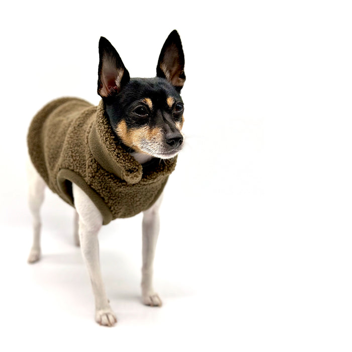 Cozy Sherpa Fleece Pullover - Olive