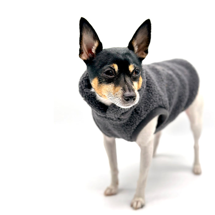 Cozy Sherpa Fleece Pullover - Smoke